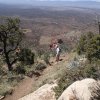Hiker on the Bear Mountain trail