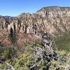 Views of the west wall of Oak Creek canyon