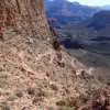 Climbing out of the Grand Canyon along the South Kaibab trail