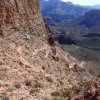 Climbing out of the Grand Canyon along the South Kaibab trail