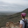 Hiker enjoying the views of the Kiwanis -Ranger loop