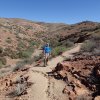 Hiker on the Bulls Eye trail loop