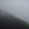 Fog covers the Yoshidaguchi climbing trail