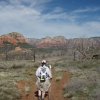 Hiker enjoying the Brin&#039;s Mesa trail
