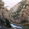 Snow near the top of the South Kaibab trail