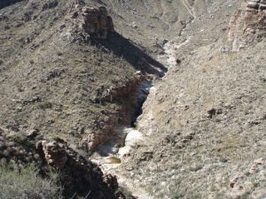 Seven falls as seen from the Bear Canyon Trail