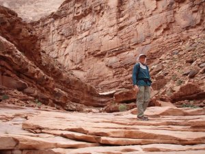 Hiker exploring North canyon