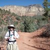 Hiker on the trail to Wilson canyon