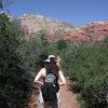 Hiker heading to Boyton canyon