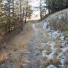 Snow along the Slate mountain trail