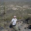 hiker on the Black mountain trail