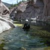 wading in Salome creek