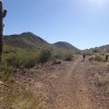 Hiker along the Dixie summit loop hike - Phoenix sonoran preserve