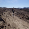 Hiking the crack in the rock trail