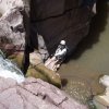 rappelling along Christopher creek through box canyon