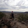 Happy hiker on the westwing mountain trail