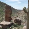 Balancing rocks on the Ballantine creek trail