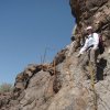 Hiker enjoying the trail up to Picacho peak