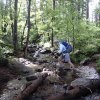 Crossing Christopher Creek on the See canyon trail