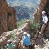 Setting up a rappel on Weavers Needle