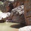 Rappelling into Christopher creek