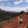 Hiker on the Cockscomb trail