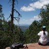 Enjoying the views along the Drew trail