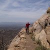 hiker on the Granite Mountain trail