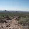 hiker on the Hyrogliphics Canyon trail