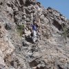 Scrambling up to Picacho peak