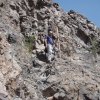 Scrambling up to Picacho peak