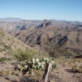 Unique views of Weavers Needle along the Superstition Ridgeline trail