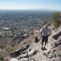 Hiker on Piestewa peak trail