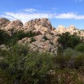 Rock formations seen from the Constellation trail system