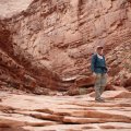 Hiker exploring North canyon