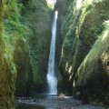 Waterfall at Oneonta gorge