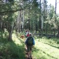 Hikers on the Los Burros trail