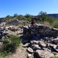 Checking out the native american site at Indian mesa