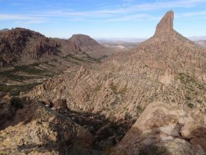 Weavers needle as seen from the lookout