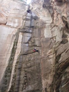 Rapelling in Sundance canyon