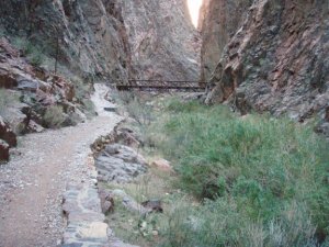 Hiking to Ribbon Falls