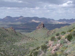 Superstition wilderness views from the Massacre grounds trail