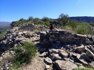 Checking out the native american site at Indian mesa